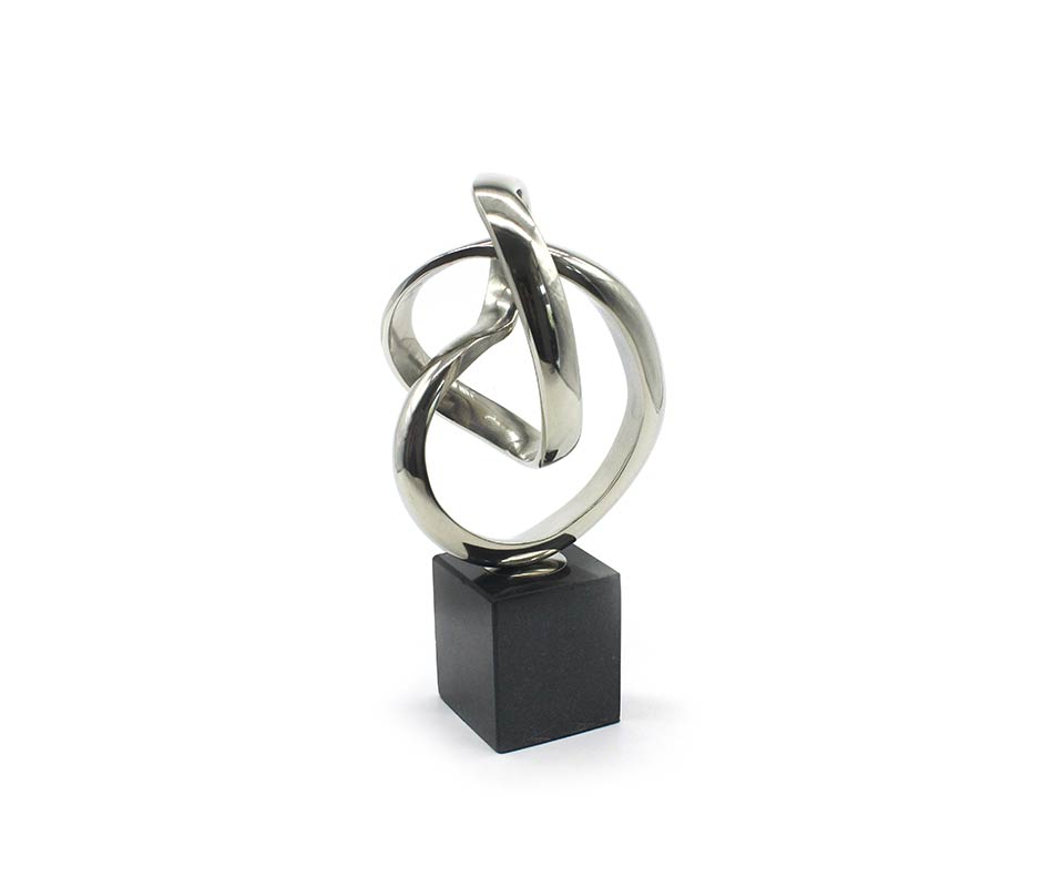 DECORATIVE OBJECT, Silver, 14x14x31cm, 59042