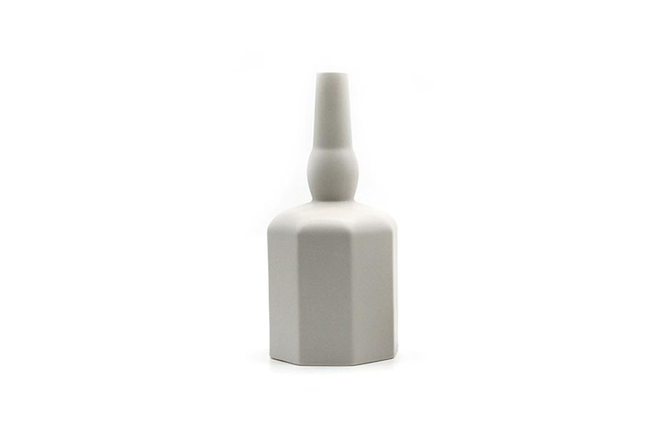 Morandi Vase , Light Grey, Ø14x30cm, 2814_470