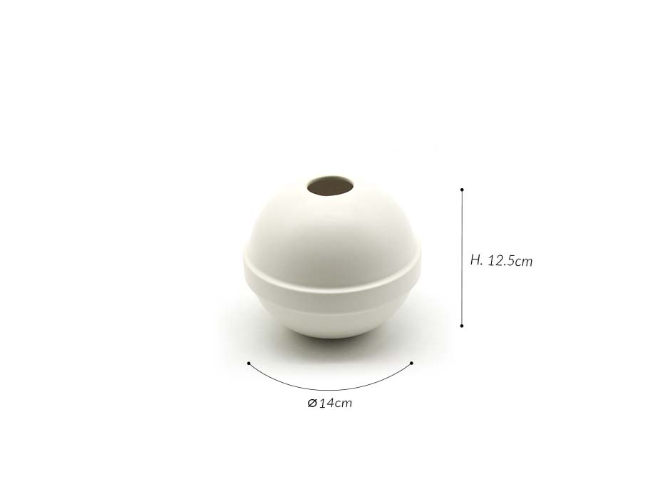 Morandi Vase , White, Ø14×12.5cm, 2816_261