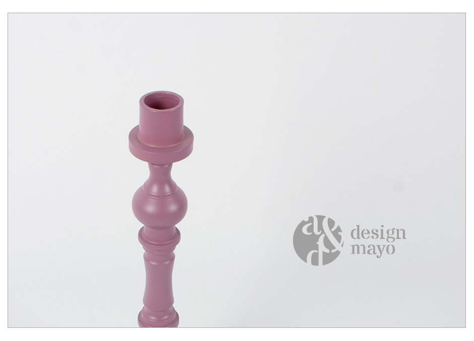 CANDLE HOLDER, Pink, 8 x 8 x 26.5cm, 83919