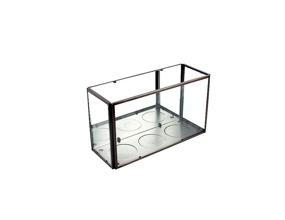RECT GLASS BOX ANTQ /GLAS, Brass, 36 x 14 x 19cm, 84396