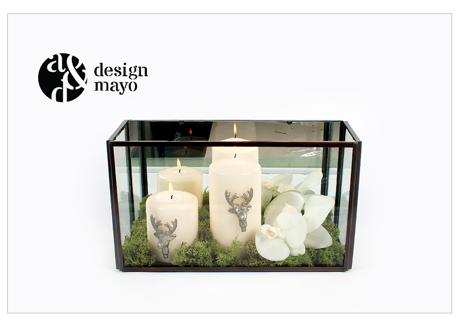 RECT GLASS BOX ANTQ /GLAS, Brass, 36 x 14 x 19cm, 84396