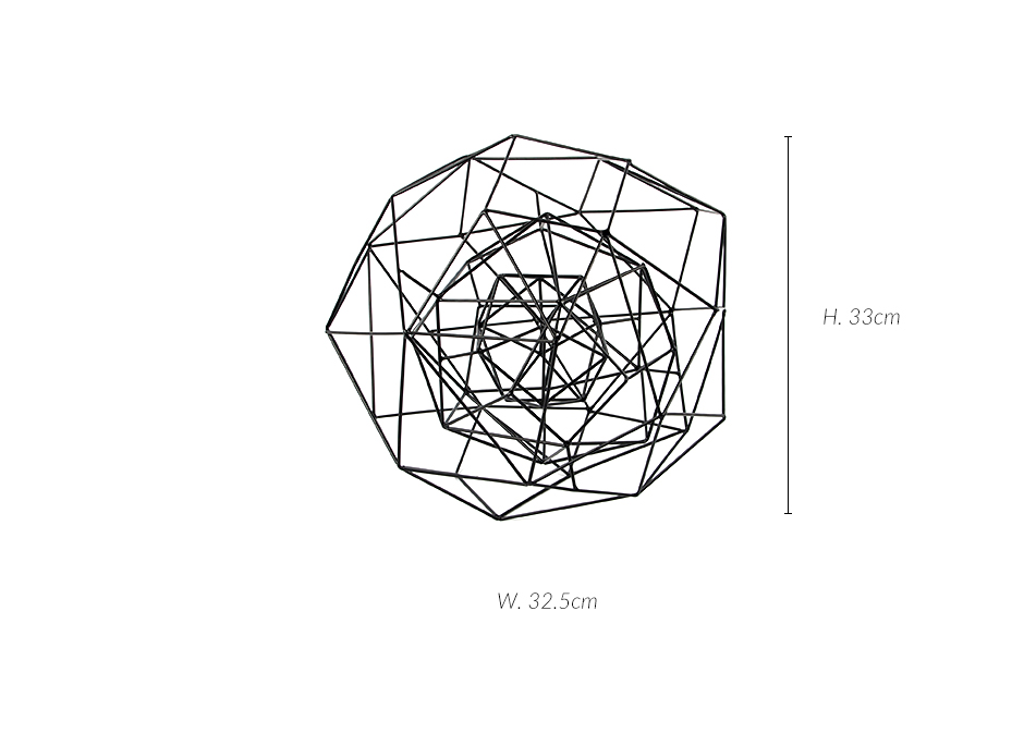 WIRE BALL PC, Black, 32.5 x 32.5 x 33cm, 84540