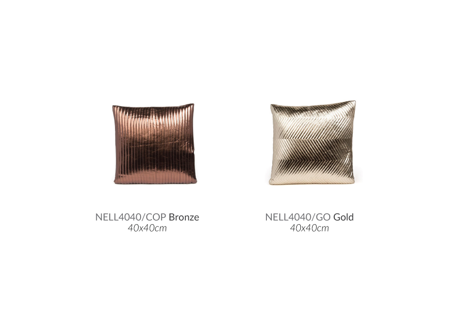 Cushion nell, 40x40cm, Bronze, NELL4040/COP