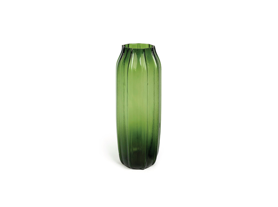 Vase glass M, 38.2×13.5cm, Green, V2-G322/GR
