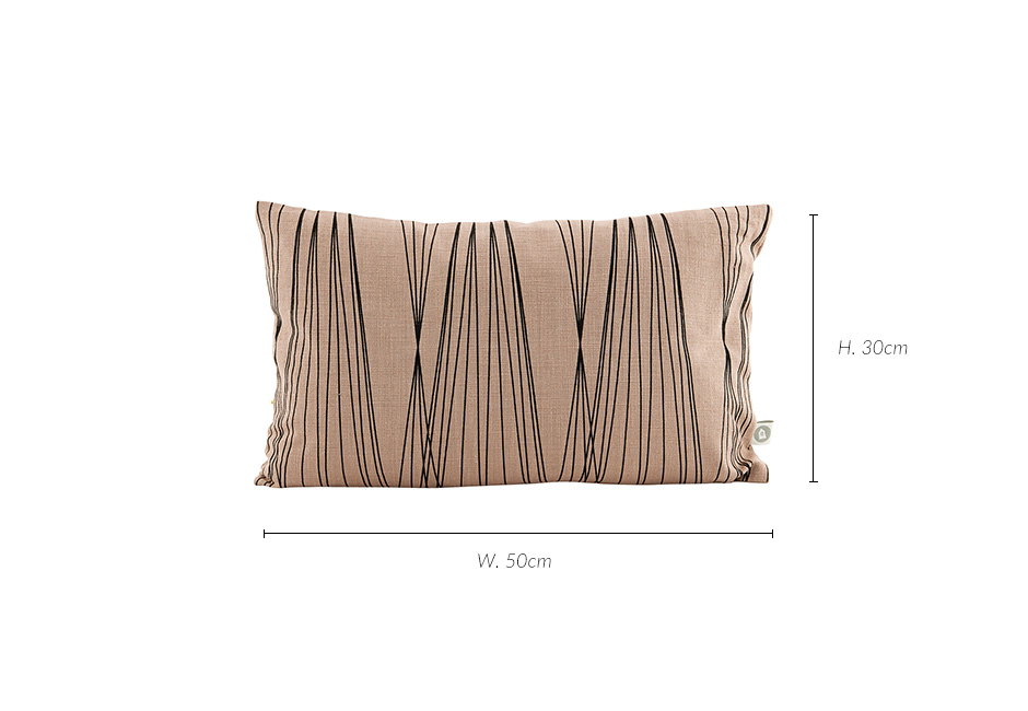 Graphic Pillowcase, Nude, Nude, 30 x 50cm, Af0671