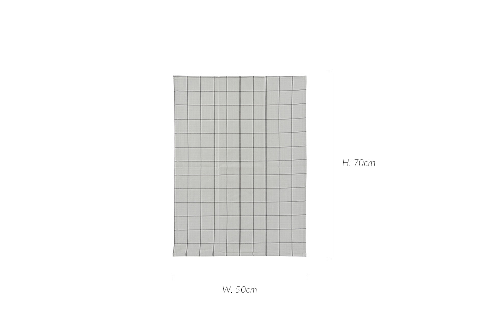 Check Towel, Grey, Grey, 50 x 70cm, Af1230