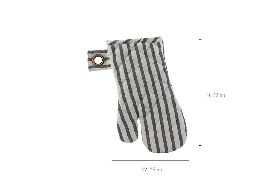 Stripe Oven gloves, 2pcs, Stripe, 18 x 32cm, Af1316