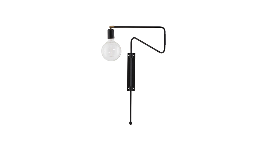 Wall lamp, Swing, black, 35cm, HD1011