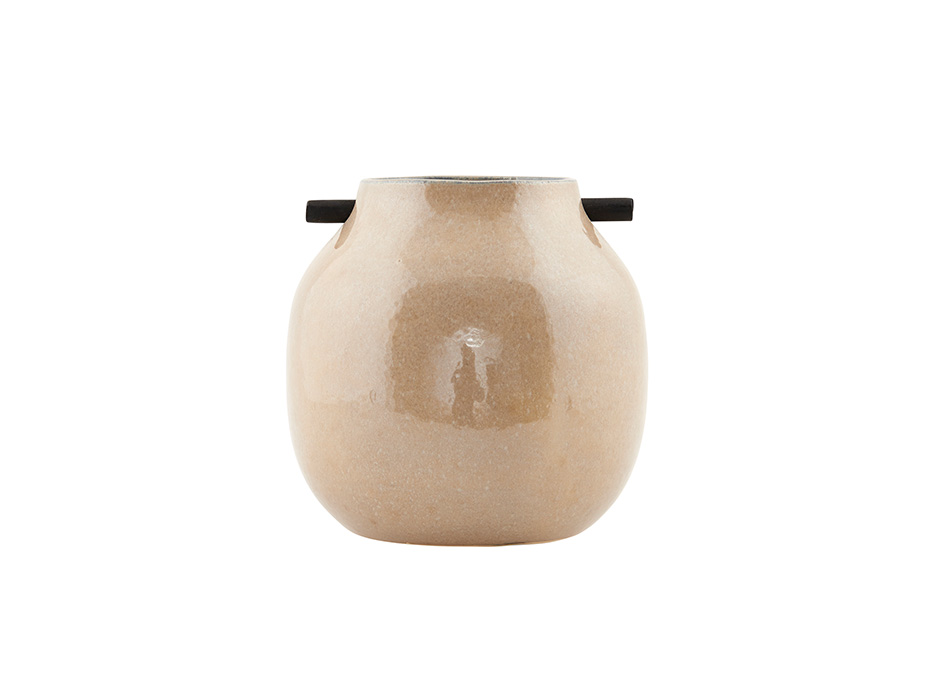 Woody Vase, Sand, Sand, colours may vary, Dia.17 x 17cm, Dp0302