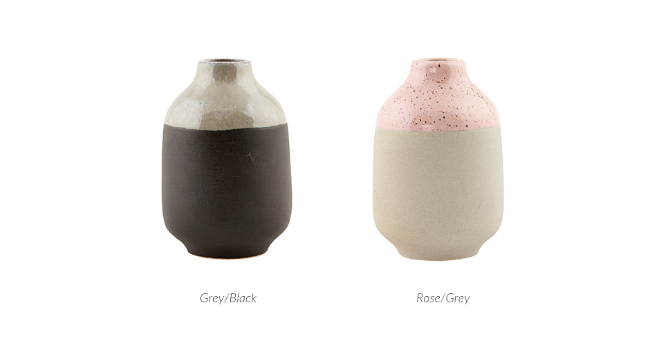 Vase, Earth, rose/grey, Ø10×15cm, HD1028