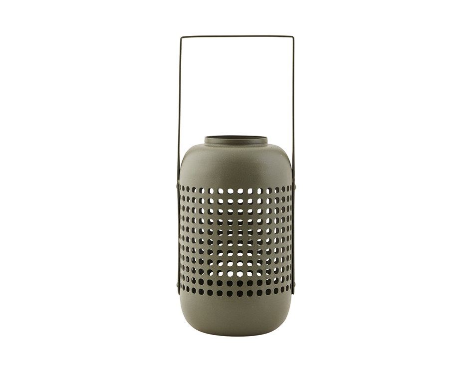 Lantern, Panel, green, Ø15×20cm, HD1062