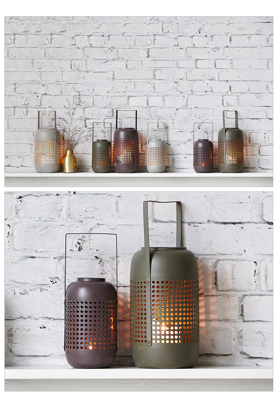 Lantern, Panel, light brown, Ø15×20, HD1042