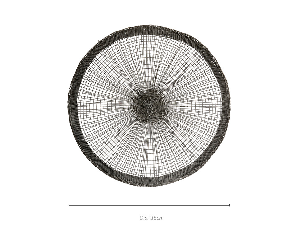 Placemat, Spokes, grey, Ø38cm, HD1019