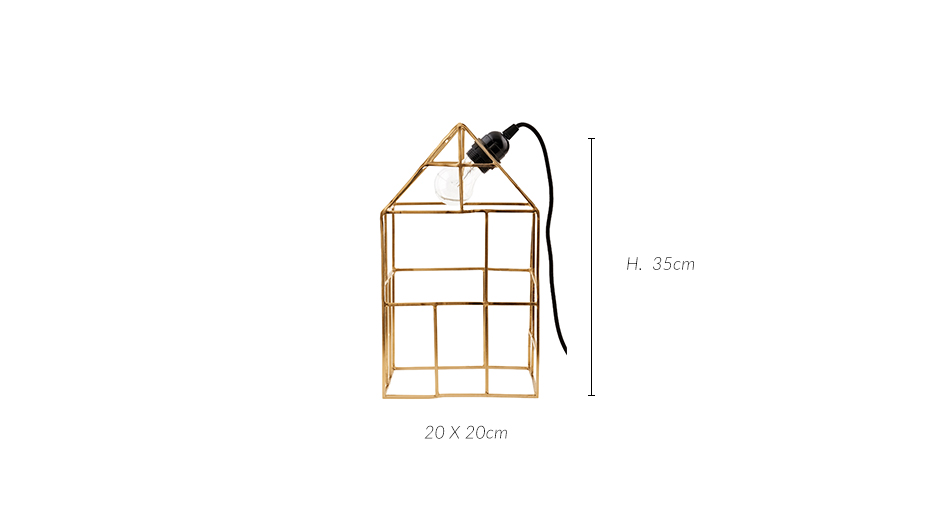Light House, brass plated, 20×20×35cm, HD1061
