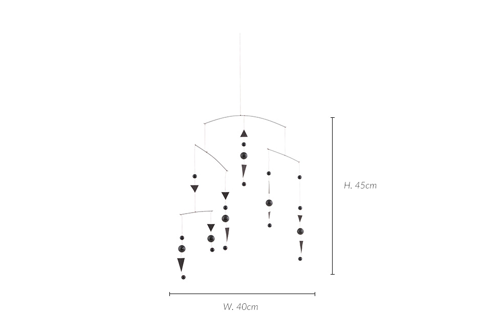 Geo Mobile, Black, Black, 40 x 45cm, Vs0110