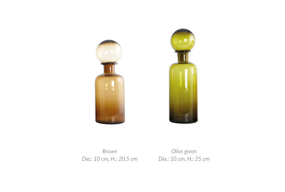 Bottle, Mega, olive green, Ø10×25cm, HD1031