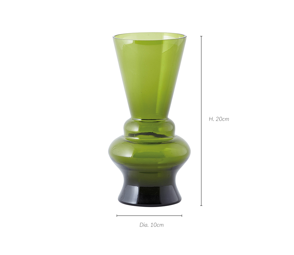 Vase, NL, olive green, Ø10×10cm, HD1013