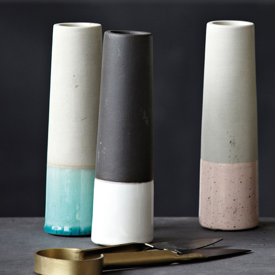 Tube Xs Vase, Dia.6x20cm, Black/White, Dp0363