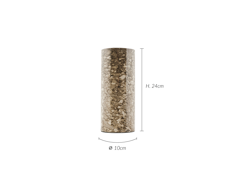 Effect Vase, Dia.10x24cm, Grey, Sp0712