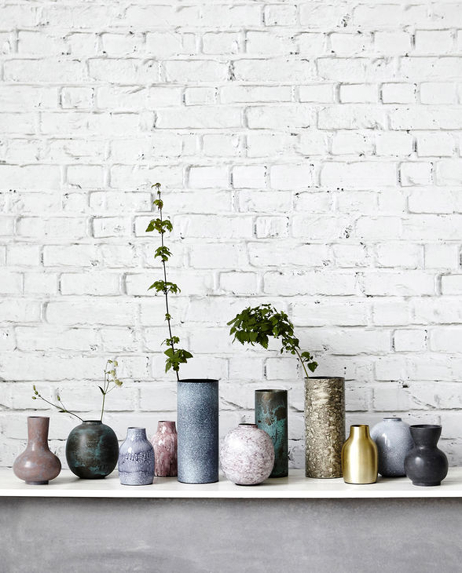 Effect Vase, Dia.10x24cm, Black/White, Sp0713