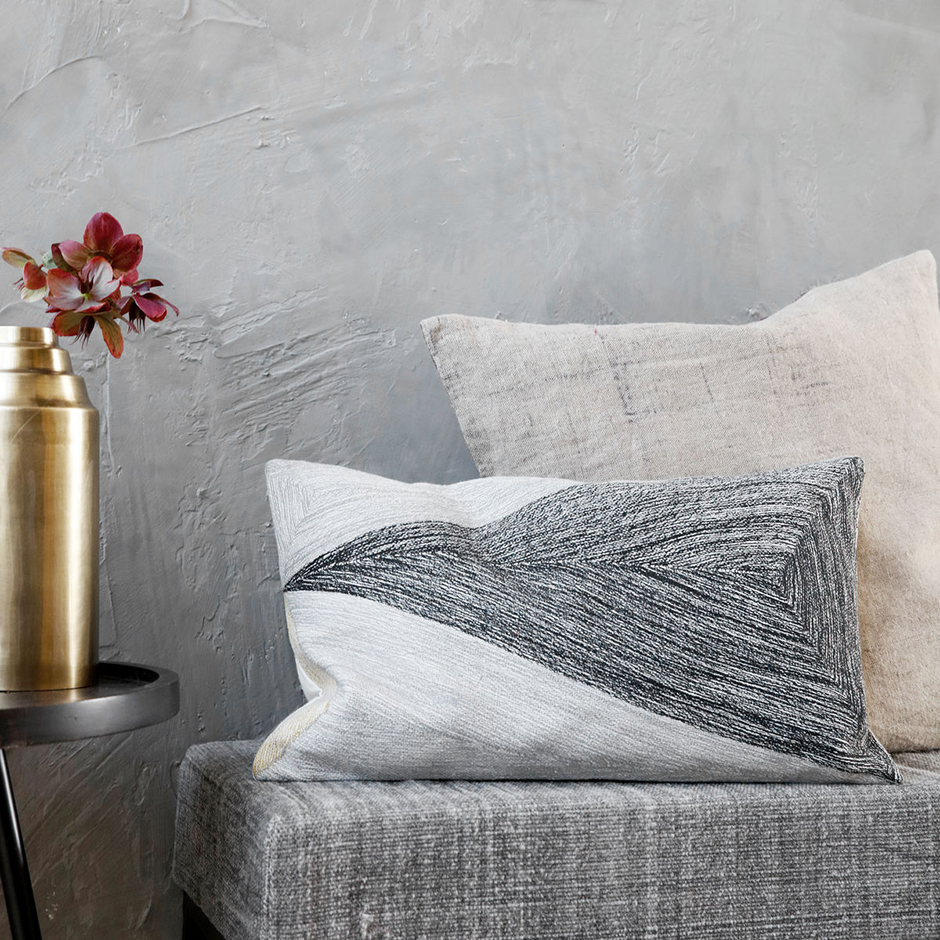 Arrow Pillowcase, 30x50cm, Grey, Ab1420