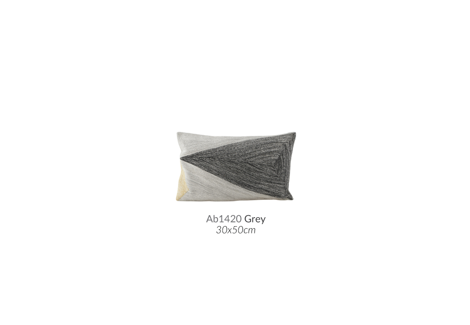 Arrow Pillowcase, 30x50cm, Grey, Ab1420