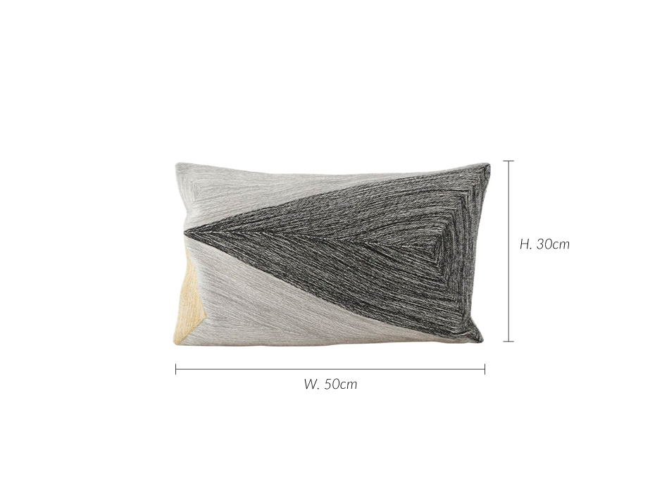 Arrow Pillowcase, 30x50cm, Grey, Ab1420