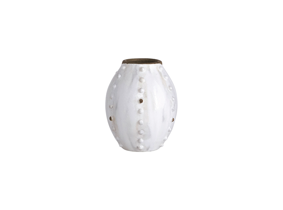Knots Vase, Dia.12x16cm, White, Ac0160