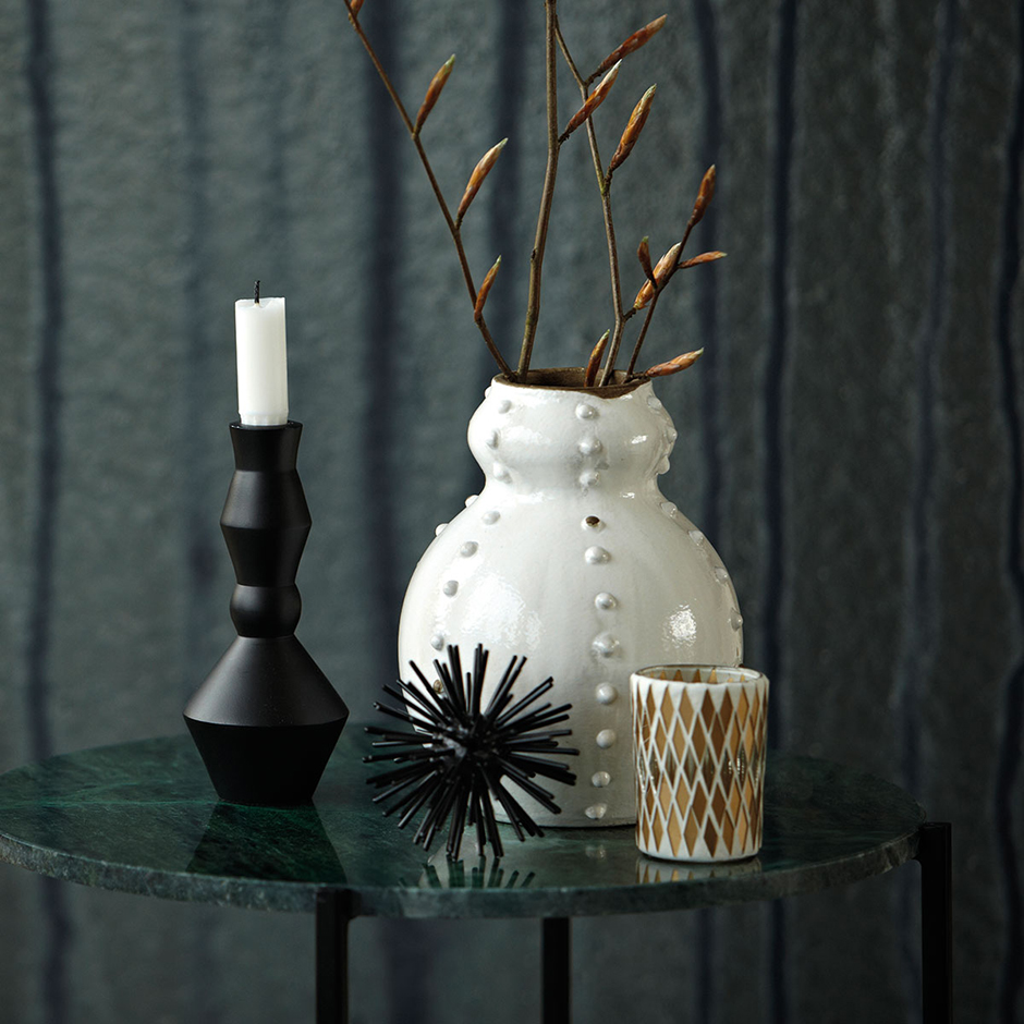 Knots Vase, Dia.15x20cm, White, Ac0161