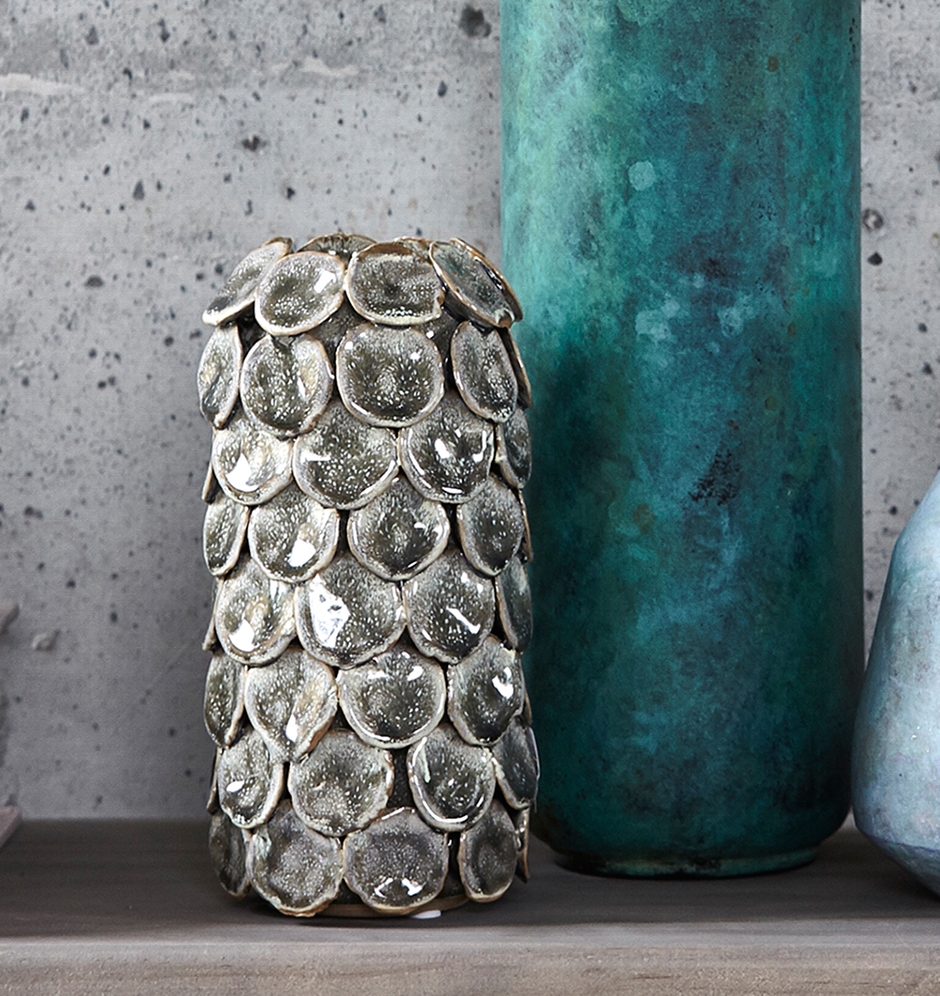 Dot Vase, Dia.10×19.2cm, Grey, Ch0503