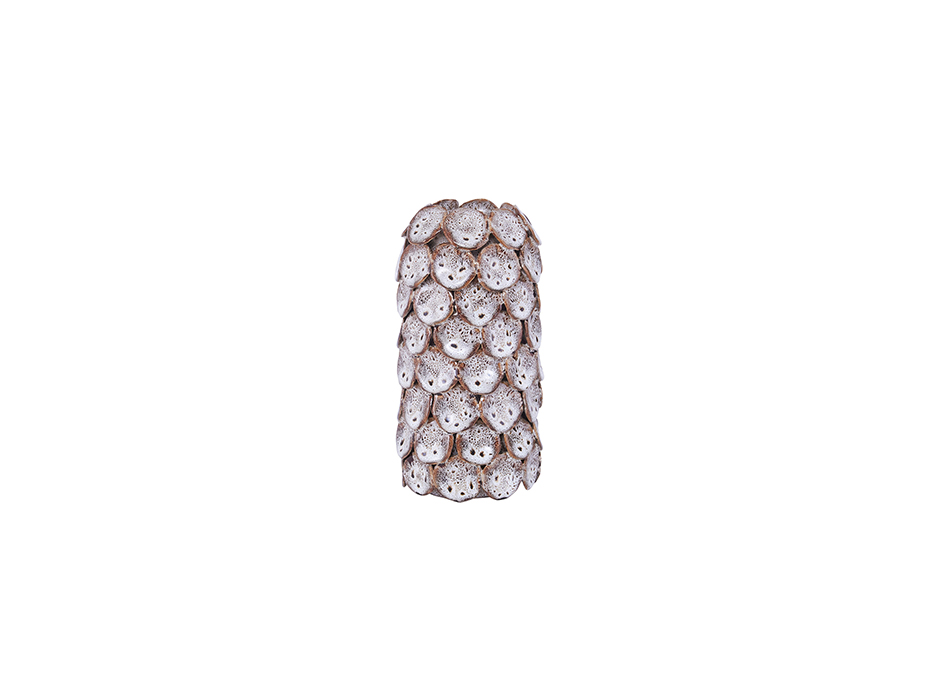 Dot Vase, Dia.10×19.2cm, White, Ch0504