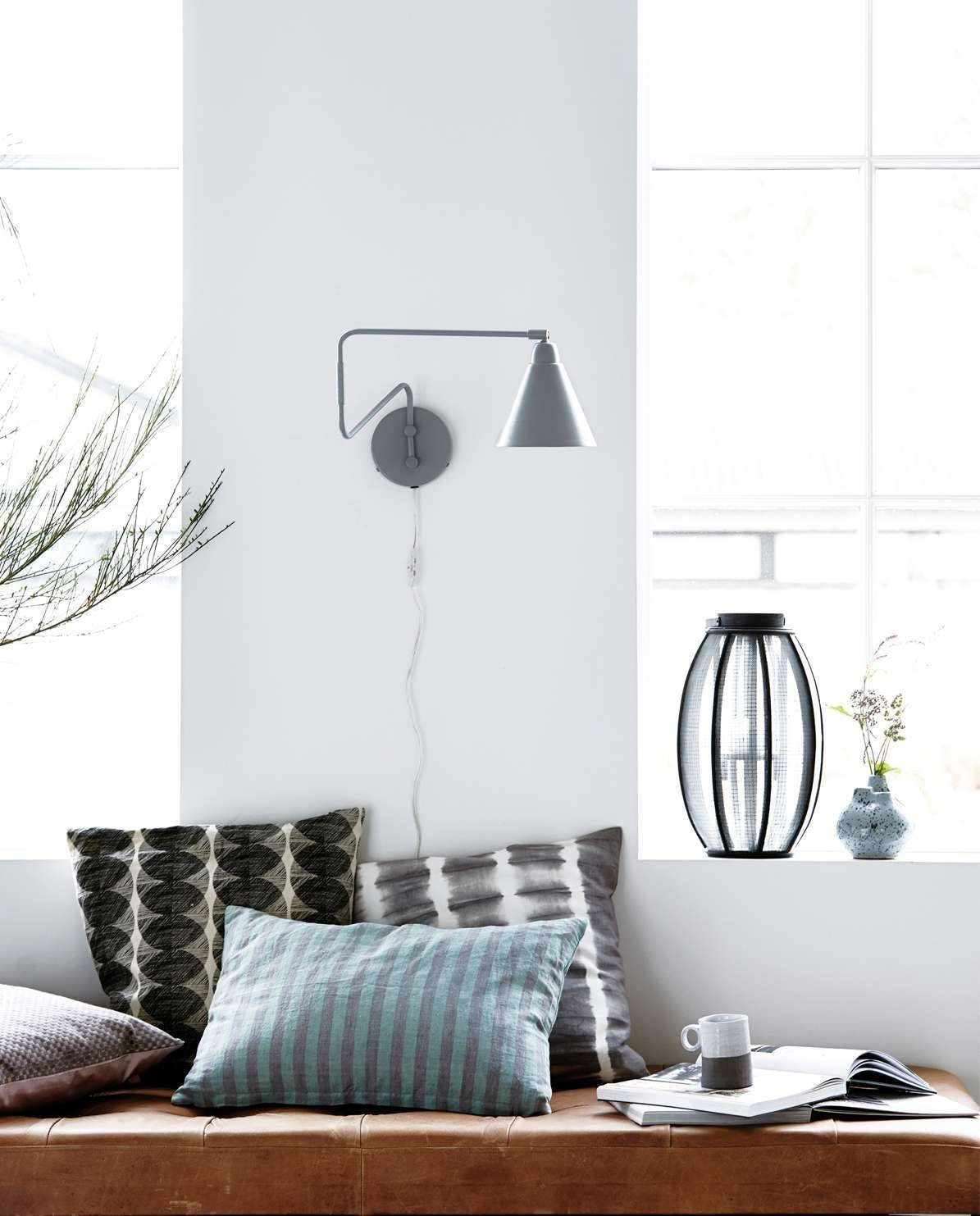 Circle Pillowcase, 50x50cm, Black/White, Hl0830