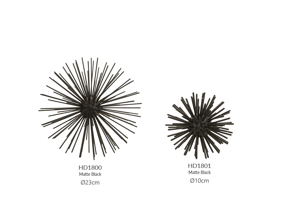 Decoration, Ball, Matte black, Ø10cm, Ak0048