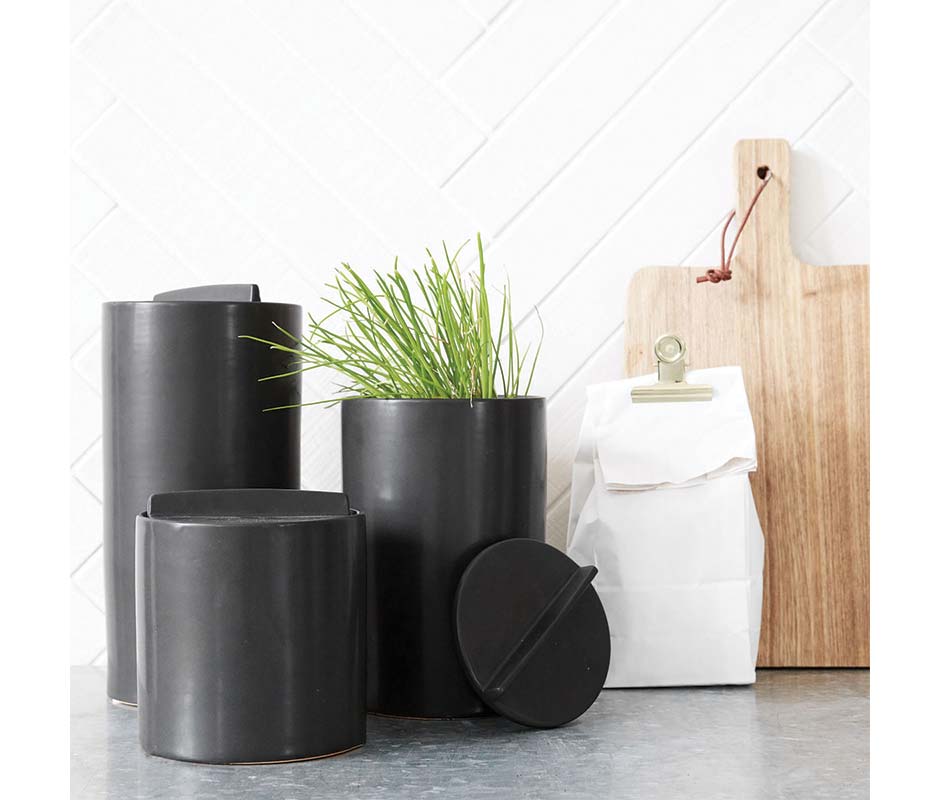 Jar, Kitchen, Matte black S, Ch0811