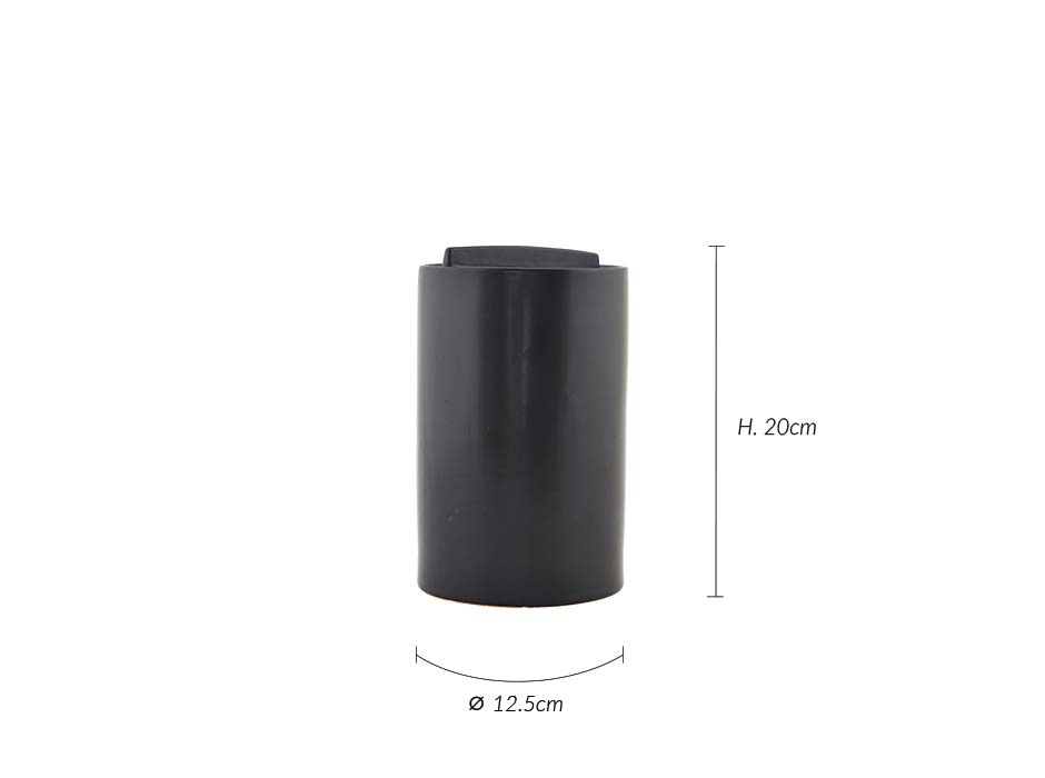 Jar, Kitchen, Matte black S, Ch0811