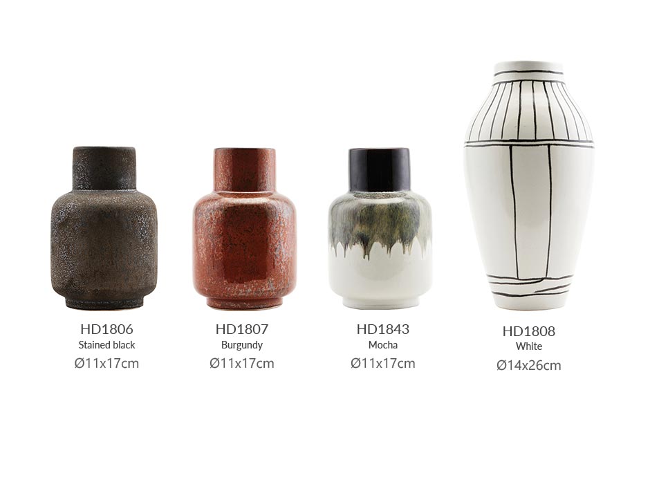 Vase, Ruka, Mocha, H17cm, Dp0412
