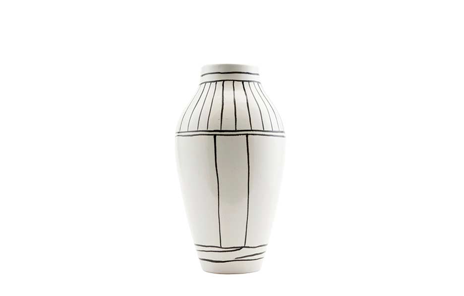 Vase, Outline, White, Dp0490