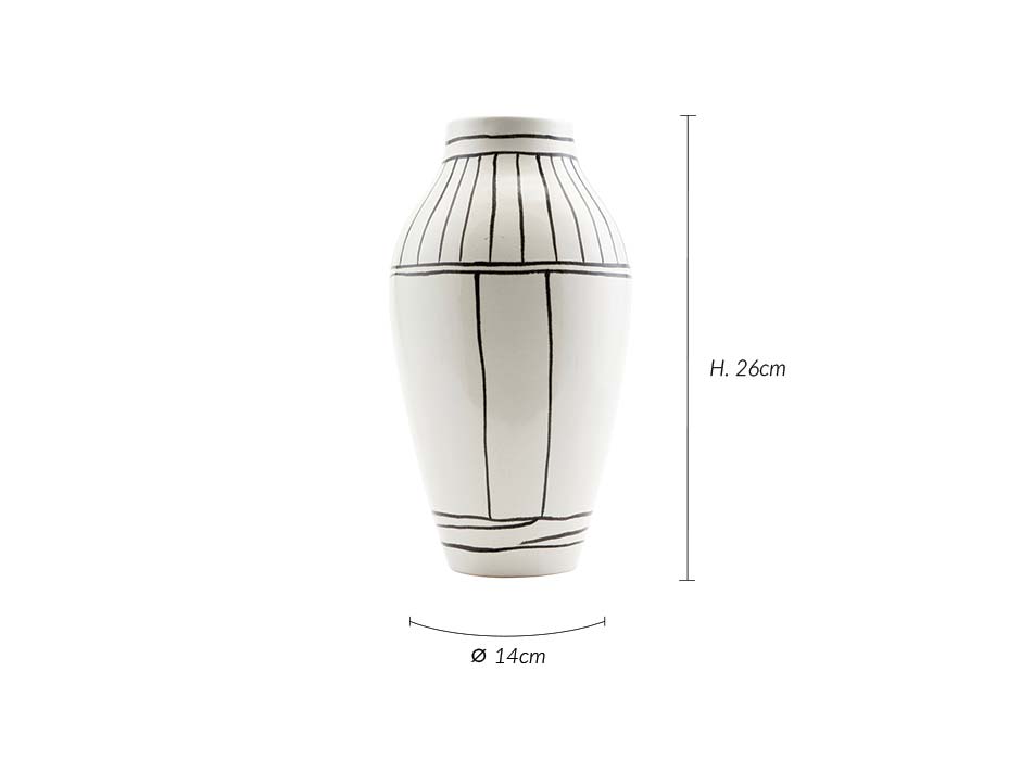 Vase, Outline, White, Dp0490