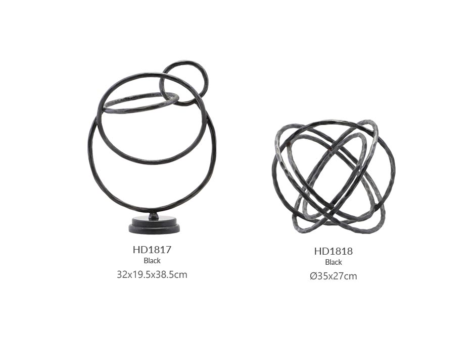 Sculpture, Ball, Black, Ki0441