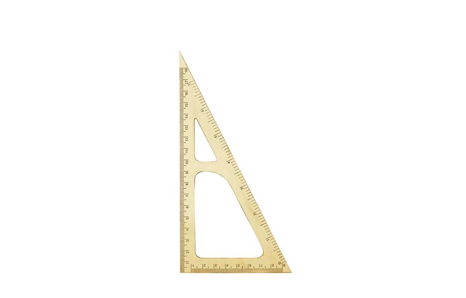 Ruler, Traingle, brass,, Mgpr022