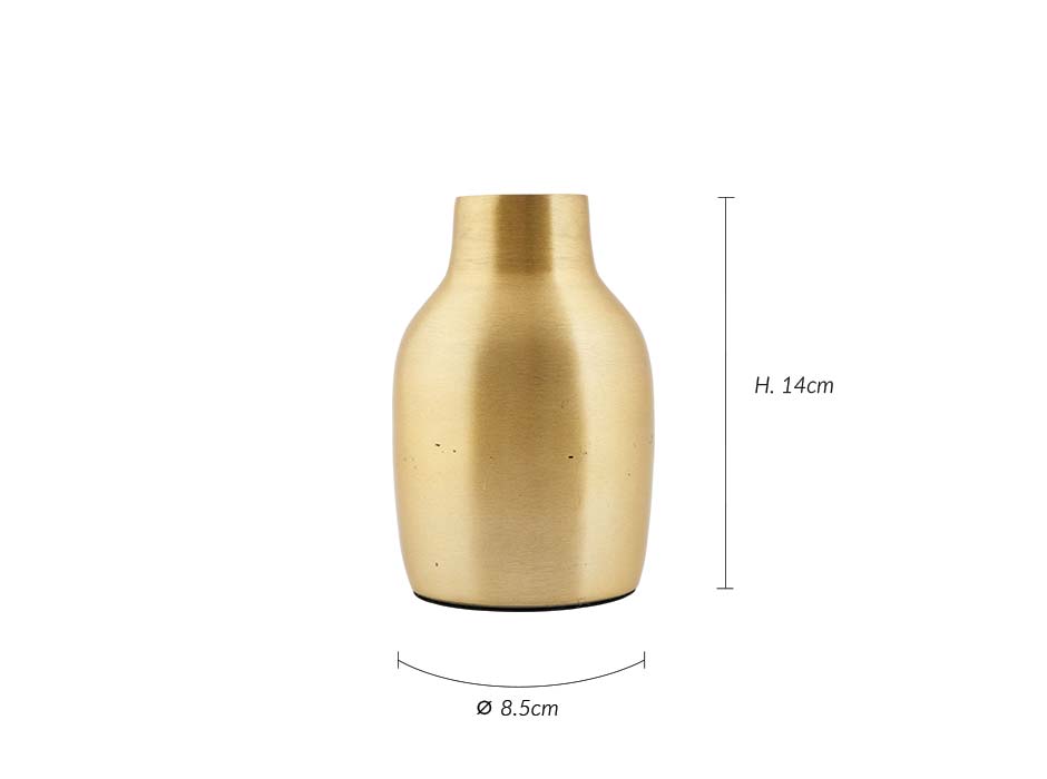 Vase, Effect, Brass, H14cm, Sp0719