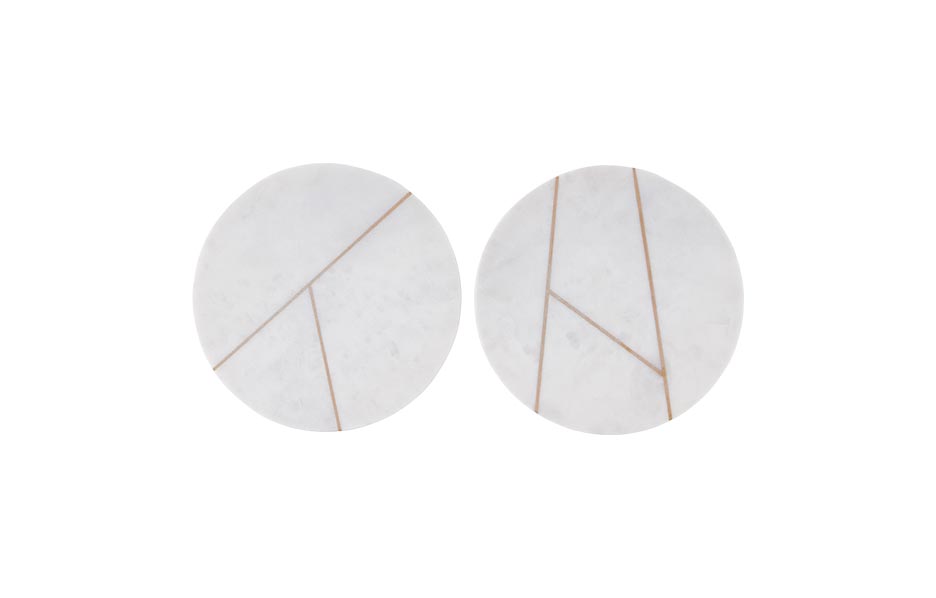 Plate, Marble, White, Ø18cm, sa0623
