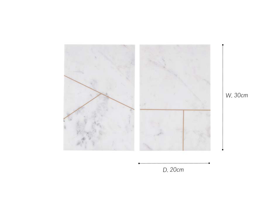 Board, Marble, White, 20X30cm, sa0621