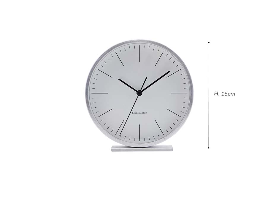 Clock, Hannah, Silver, Ø15cm, ea0701