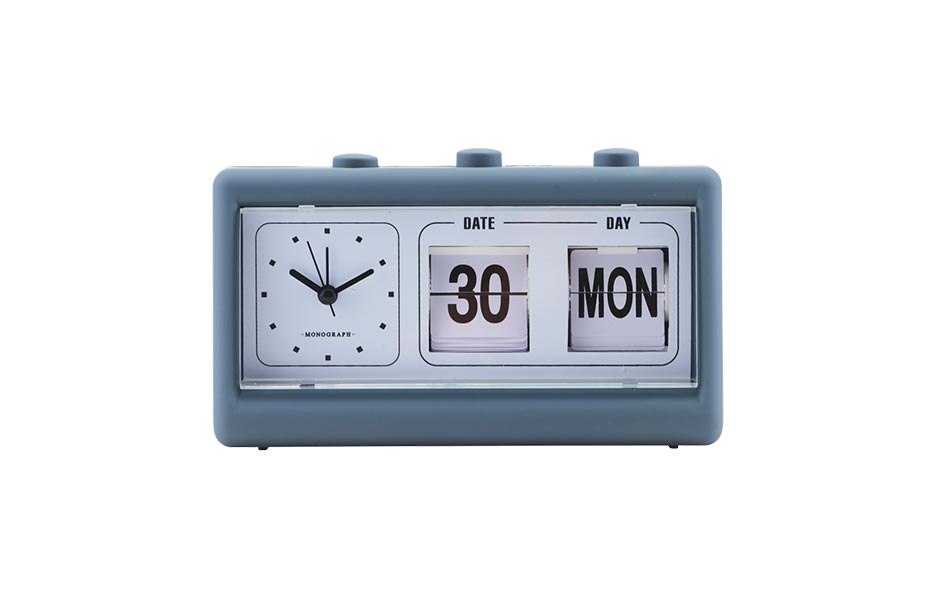 Clock, Retro, Blue, 19×6.2×11.1cm, mgea0400