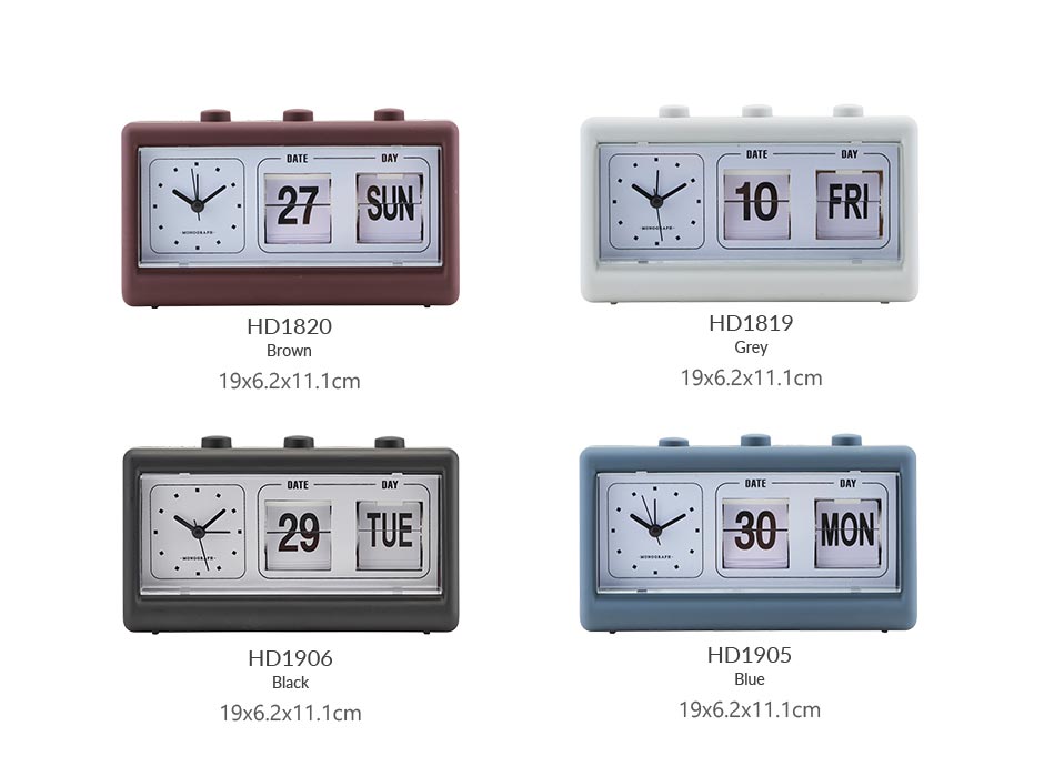 Clock, Retro, Blue, 19×6.2×11.1cm, mgea0400