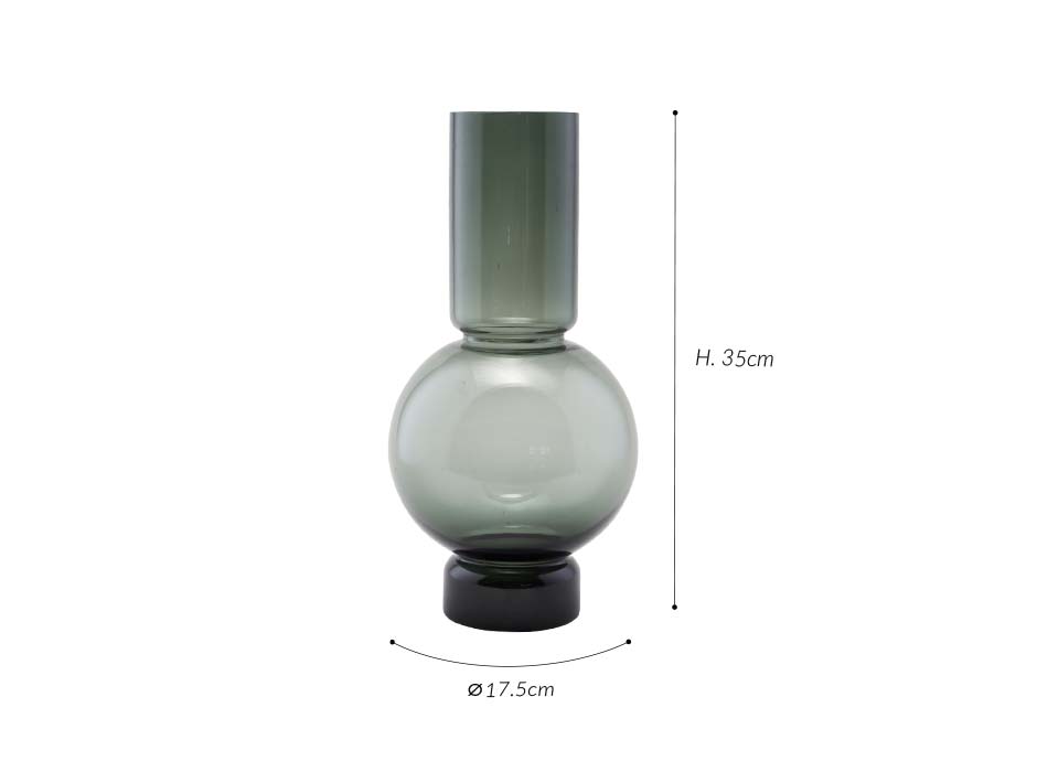 Vase, Bubble, Green, Ø17.5x35cm, be0991