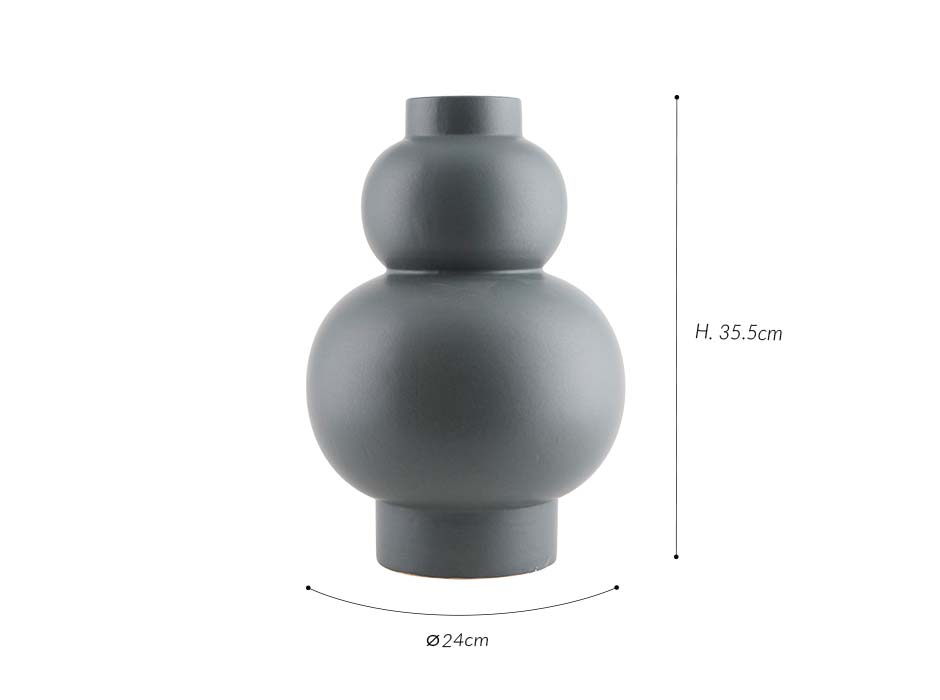 Vase, Bobble, Grey, Ø24×35.5cm, dp0531