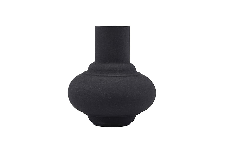 Vase, Malik, Black, Ø13x15cm, ed0300